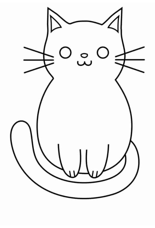 gato simples para desenhar