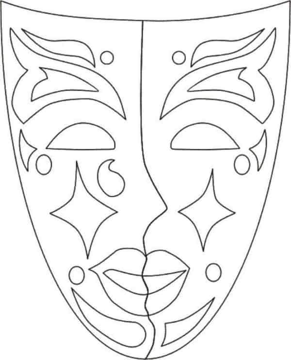 Máscara carnavalesca para colorir12