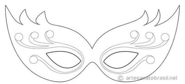 Máscara de Carnaval para colorir16
