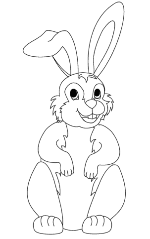 ideia de coelho simples para colorir