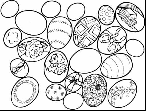coleção de ovos da pascoa para colorir