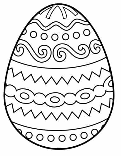 ovo de Páscoa para colorir