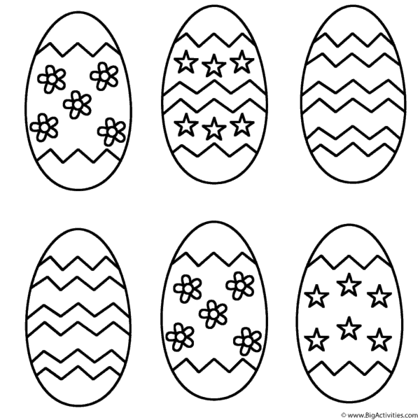 ovo de Páscoa para colorir pequenos