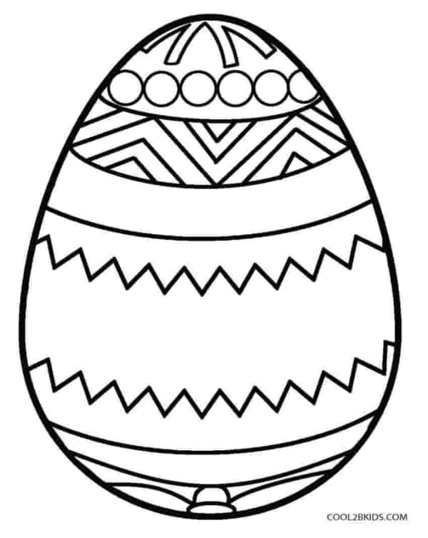 ovo de Páscoa para colorir simples