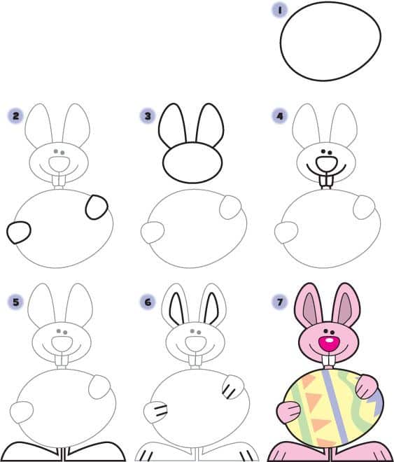 Qualquer pessoa pode desenhar coelhinhos: Tutorial de desenho