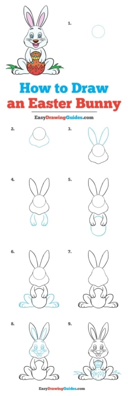 tutorial para desenhar coelhinho da páscoa