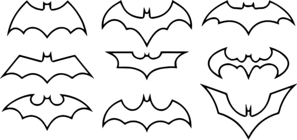 símbolos Batman para colorir