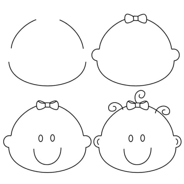Desenhos fáceis bebê