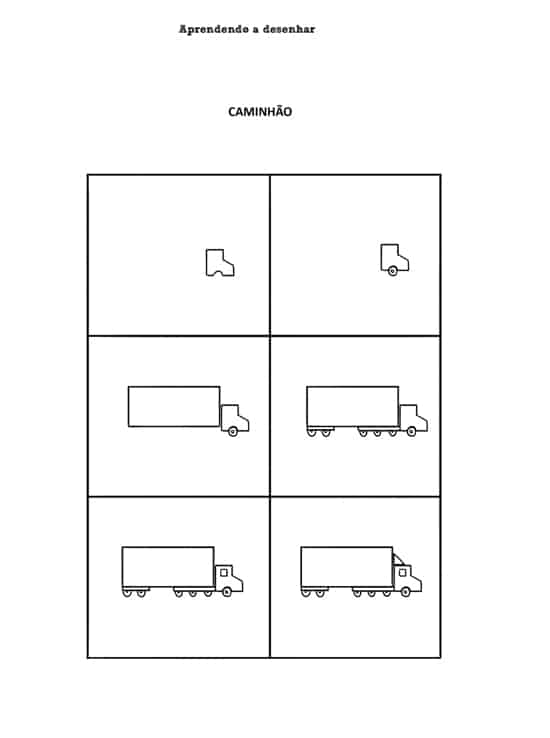 Desenhos fáceis caminhão