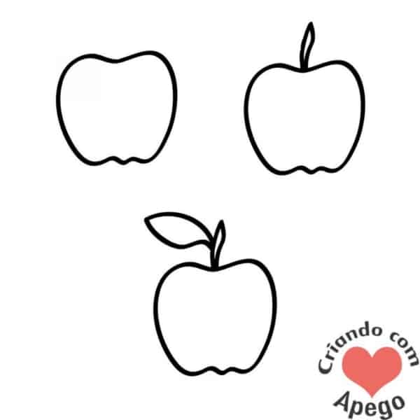 Desenhos fáceis maçã