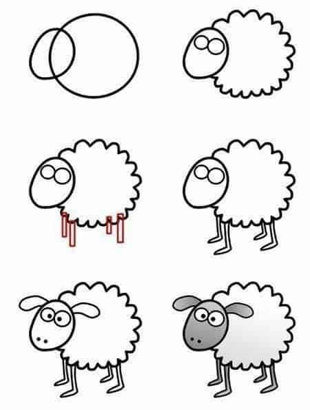 Desenhos fáceis ovelha