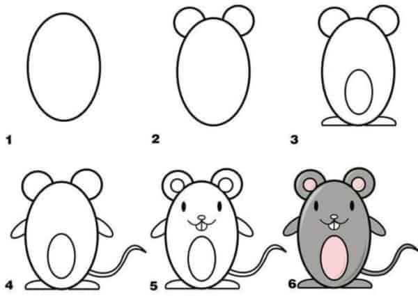 Desenhos fáceis ratinho