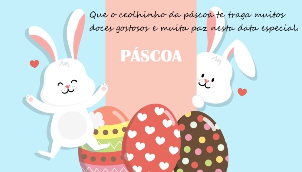 mensagens de Páscoa para crianças com ovos