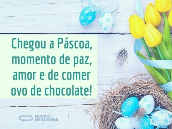 mensagens de Páscoa para crianças comer ovos
