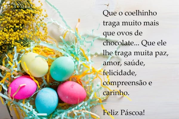 mensagens de Páscoa para crianças ovos coloridos