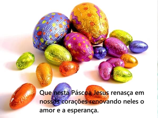 mensagens de Páscoa para crianças ovos lindos