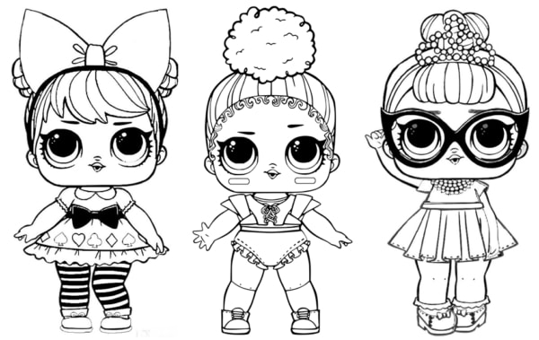 Boneca LOL Surprise para Colorir #01 - Desenhos Para Imprimir e Colorir