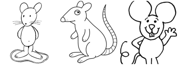 desenhos de rato fáceis de fazer