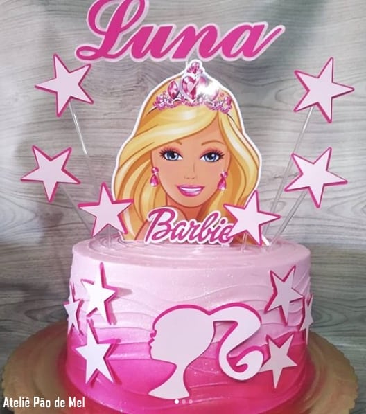 Bolo Barbie Girl!! Minha cor - Natana Arte em Bolos