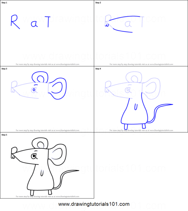 como fazer desenho simples e fácil de rato