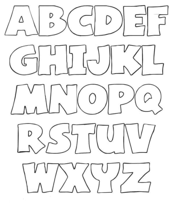 +40 letras do ALFABETO PARA COLORIR e imprimir【GRÁTIS】