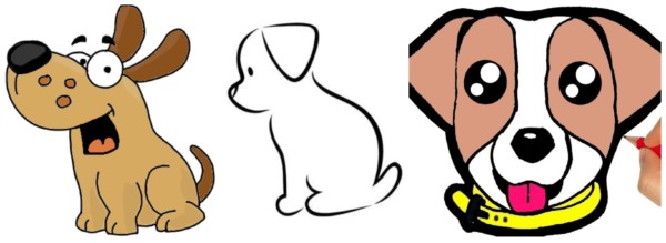 COMO DESENHAR UM CACHORRO KAWAII - COMO DESENHAR UM CACHORRO FACIL PASSO A  PASSO 