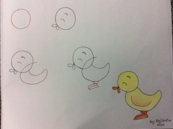Como desenhar animais com números pintinho