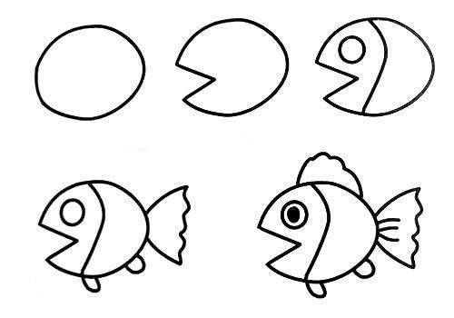 COMO DESENHAR UM PEIXINHO BEM FÁCIL - Desenhos fáceis para crianças 