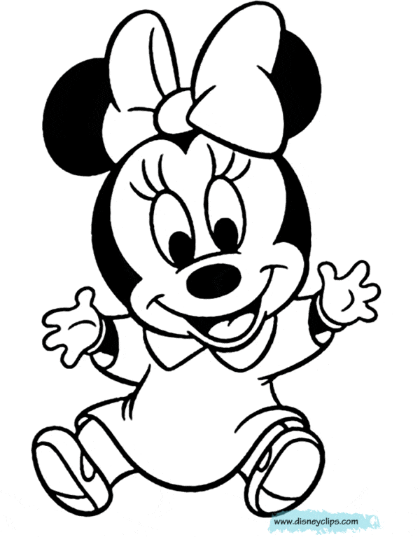 Desenha da Minnie baby para colorir