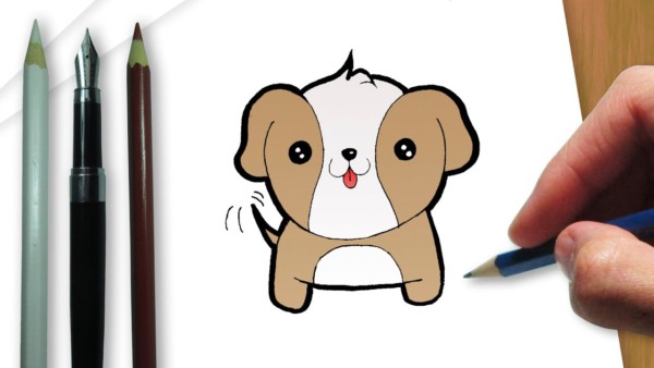 CACHORRO KAWAII - Desenhos Kawaii em 2023  Desenho de cachorro, Animais  fáceis de desenhar, Desenho simples de gato