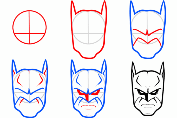 Desenhos de Batman - Como desenhar Batman passo a passo