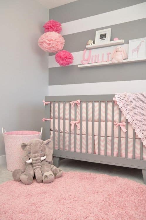 temas para quarto de bebê elefante rosa