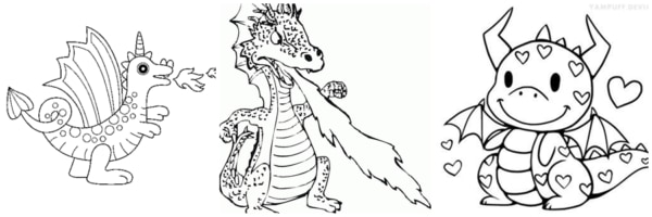 desenhos grátis de dragão
