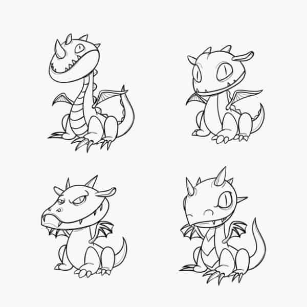 desenhos de dragões para pintar