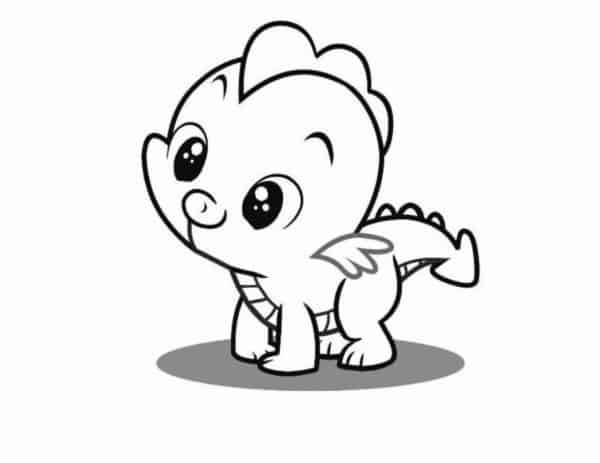 desenho infantil de filhote de dragão