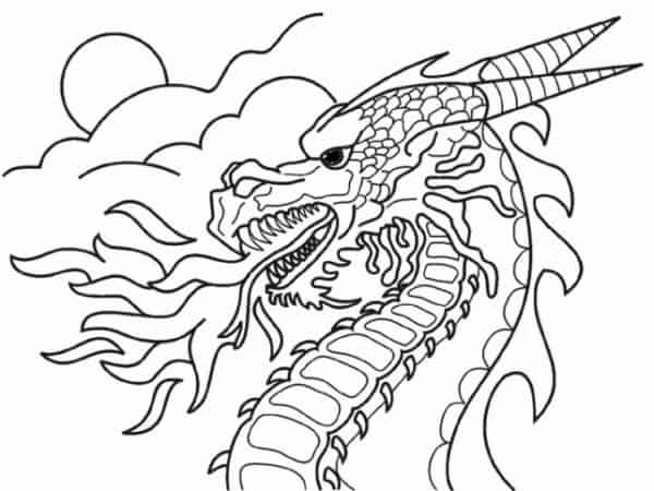 desenho de dragão para pintar