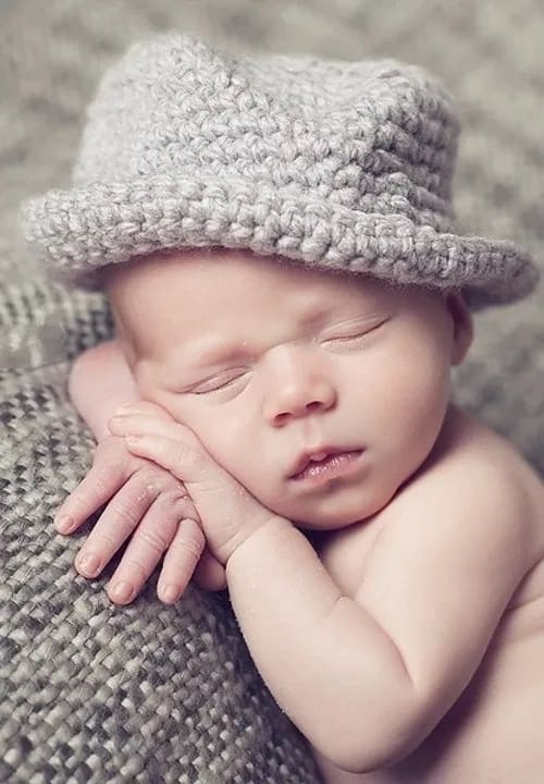 chapéu em crochê para bebê