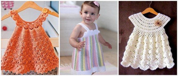 modelos de vestido em crochê para bebê