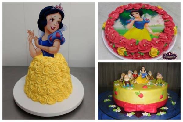 Bolo Princesa branca de neve / Azul e amarelo / Bolo 3Kg / Chantininho /  Bolo Cachepô infantil 