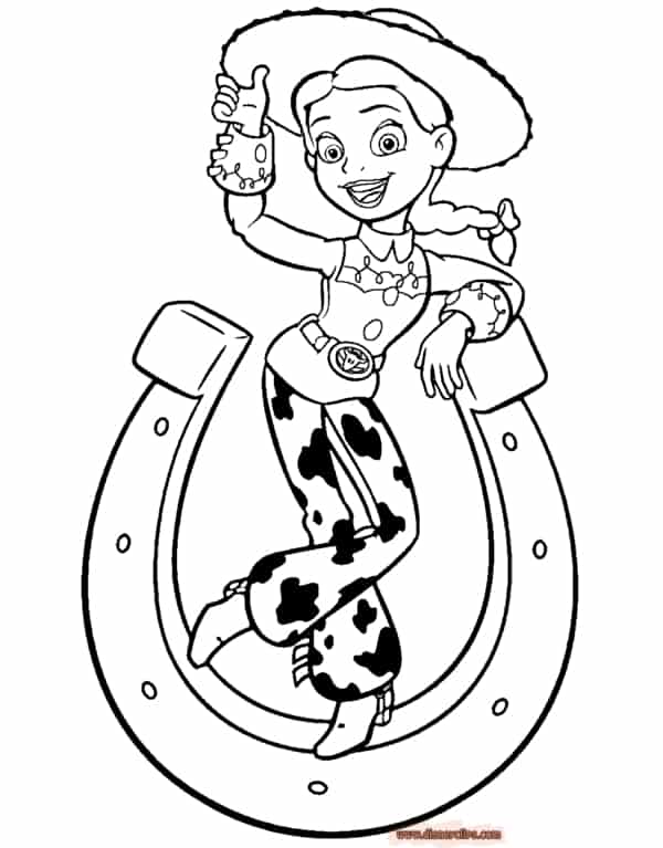 desenho da Jessie de Toy Story para imprimir e pintar