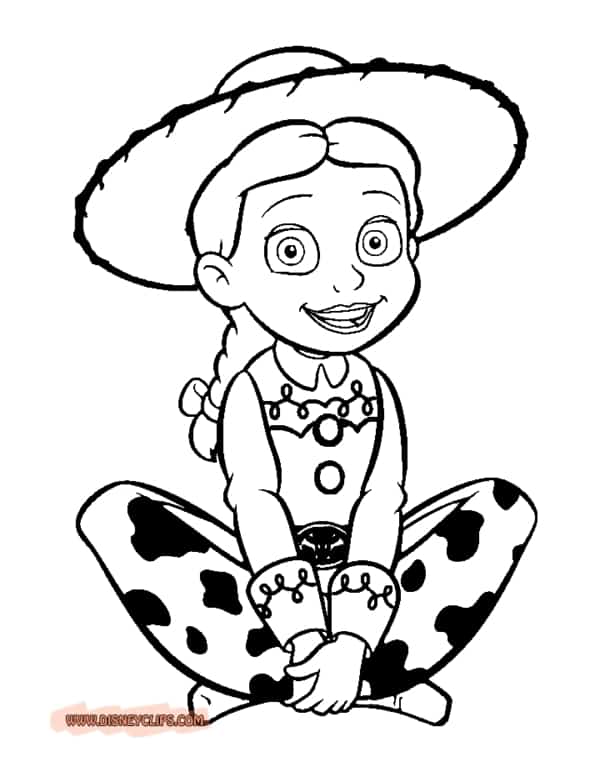 desenho para pintar Jessie Toy Story