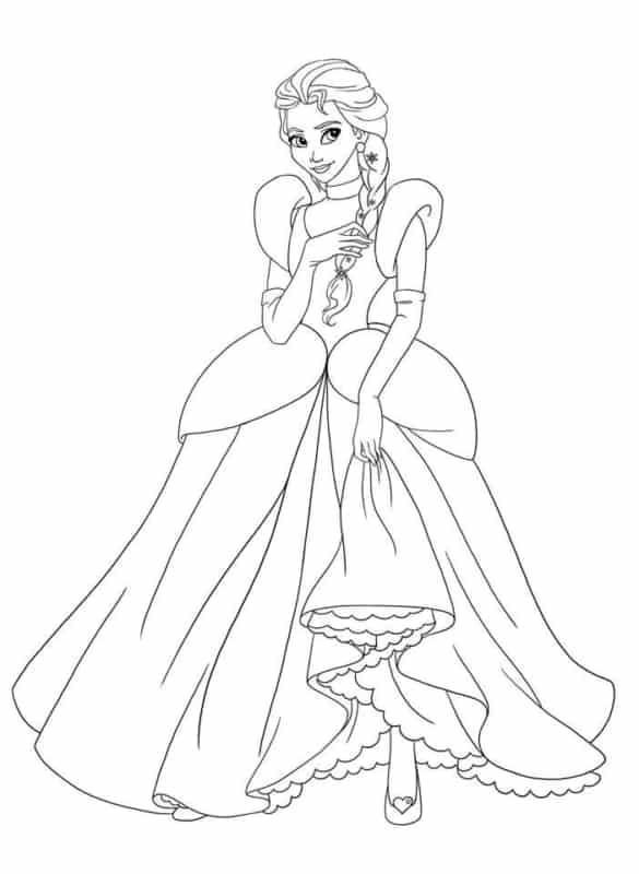 desenho de princesa para imprimir grátis