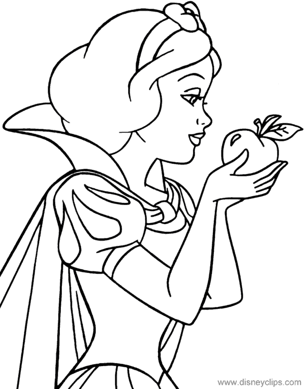 Desenhos da Branca de Neve para Imprimir e Colorir