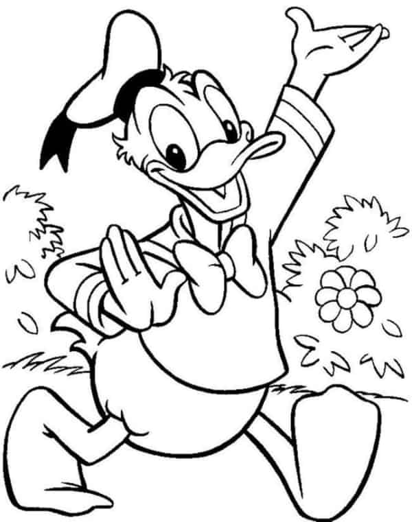 desenho do pato Donald para pintar