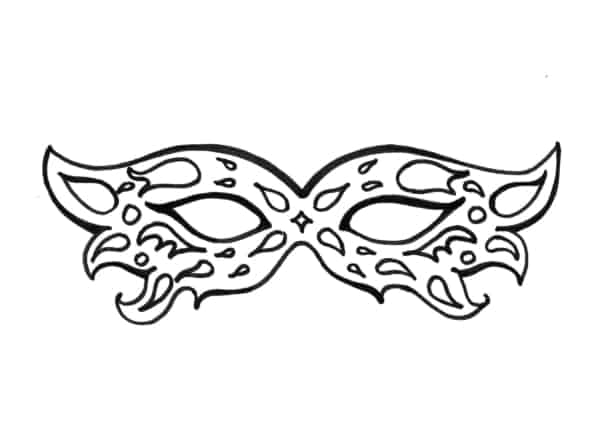 mascara de carnaval para imprimir e colorir