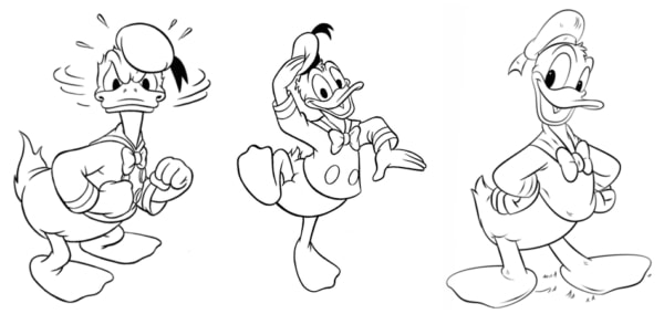 desenhos do Pato Donald para colorir