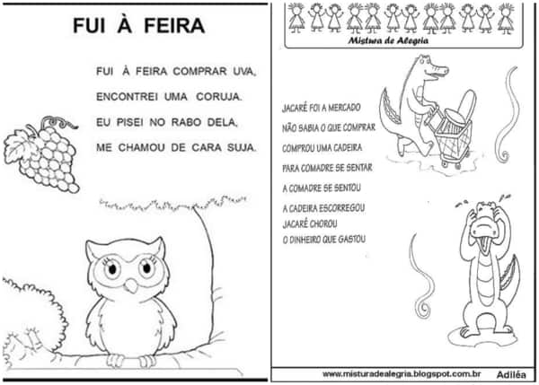 Parlendas Ilustradas educação infantil