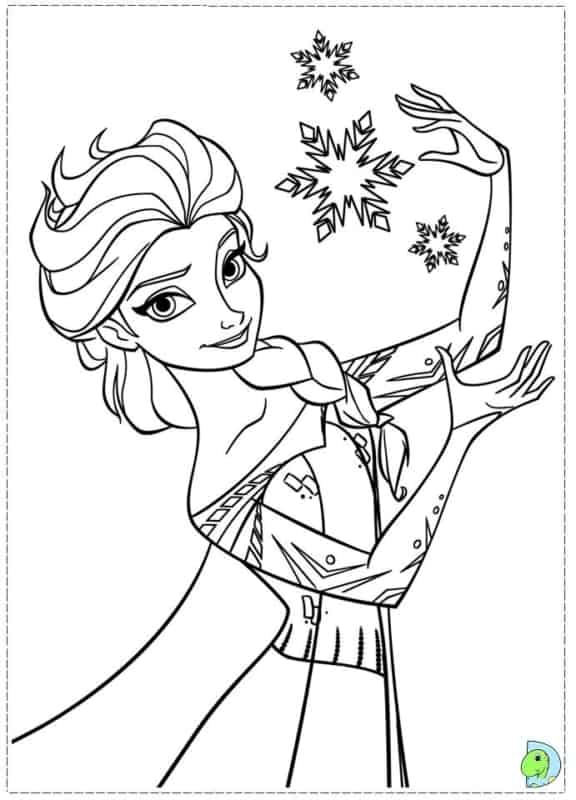 desenho da Elsa para colorir