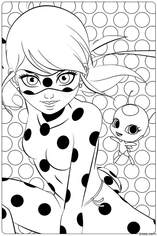 desenho da Ladybug para imprimir e colorir