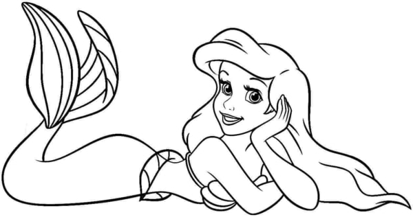 desenho da Ariel para colorir
